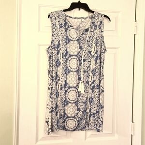 Blue & White Swim coverup NWOT XL super cute